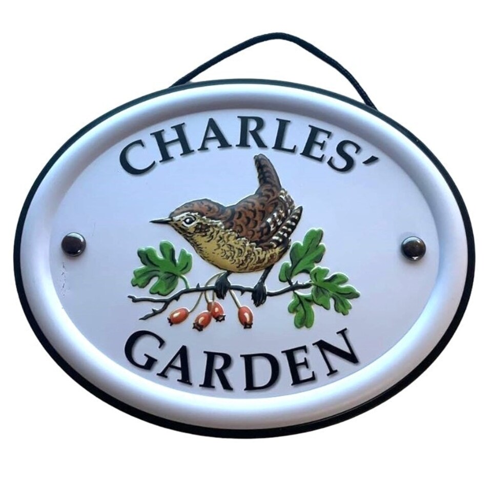 Decorative Bird Garden Sign - Charles