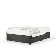 Signature Platinum 2000 Pocket Sprung Charcoal Linen Divan Set Small Double