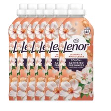 Lenor | Jasmine and White Cedar Fabric Conditioner 48 Wash | 288 Washes x 6 Bottles | 8928ml