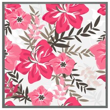 Red & pink floral (Picutre Frame) Grey | S