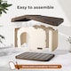 image 6 of Skylos Plastic Dog House Pet Kennel Shelter for Small Medium Dogs Indoor Outdoor | Brown | M