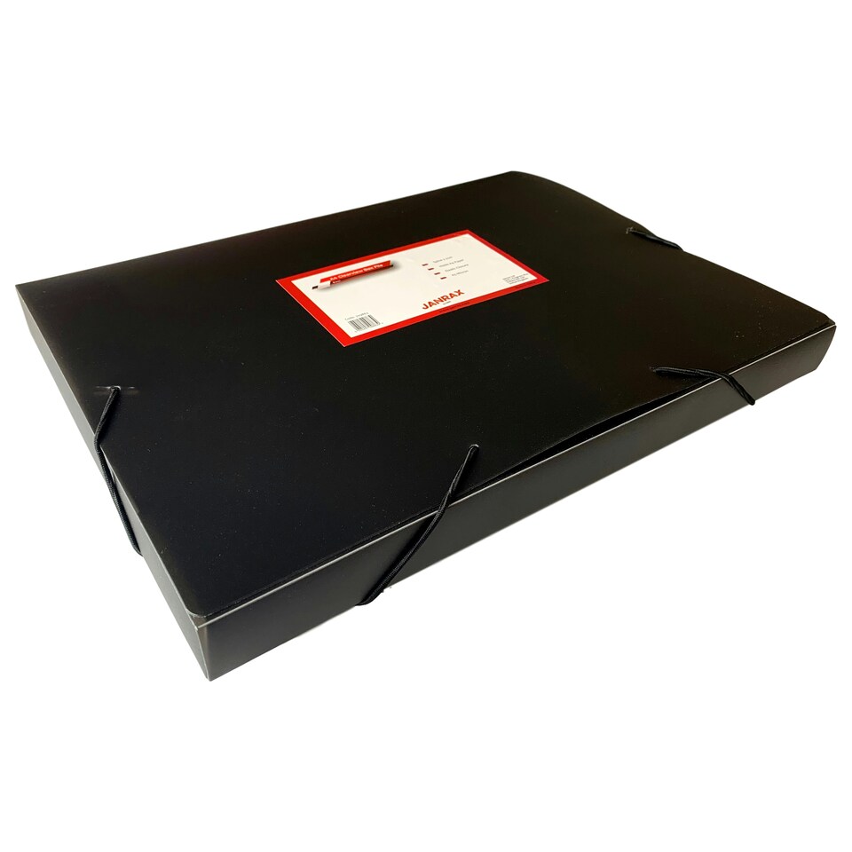 image 1 of A4 Clearview Black Box File with Elastic Closure