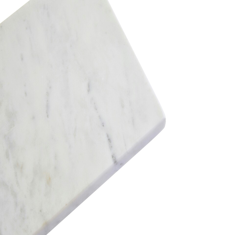 image 1 of Interiors By Premier White Marble Rectangular Chopping Or Serving Board, Durable Natural Stone Board For Kitchen Use