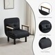 image 3 of 4 in 1 Folding Single Sofa Bed Convertible Lounge Sleeper Chair with Adjustable Backrest and Large Cushion Black