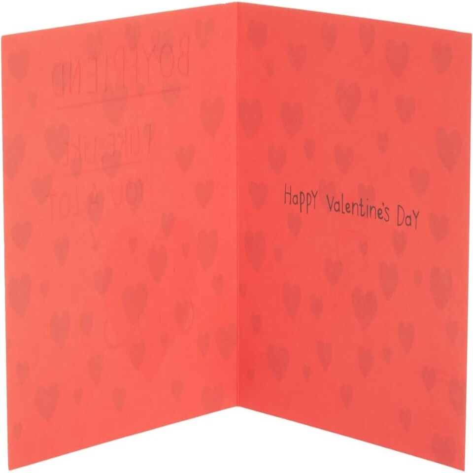 image 1 of Cute Smiley Heart Design Boyfriend Valentine's Day Card