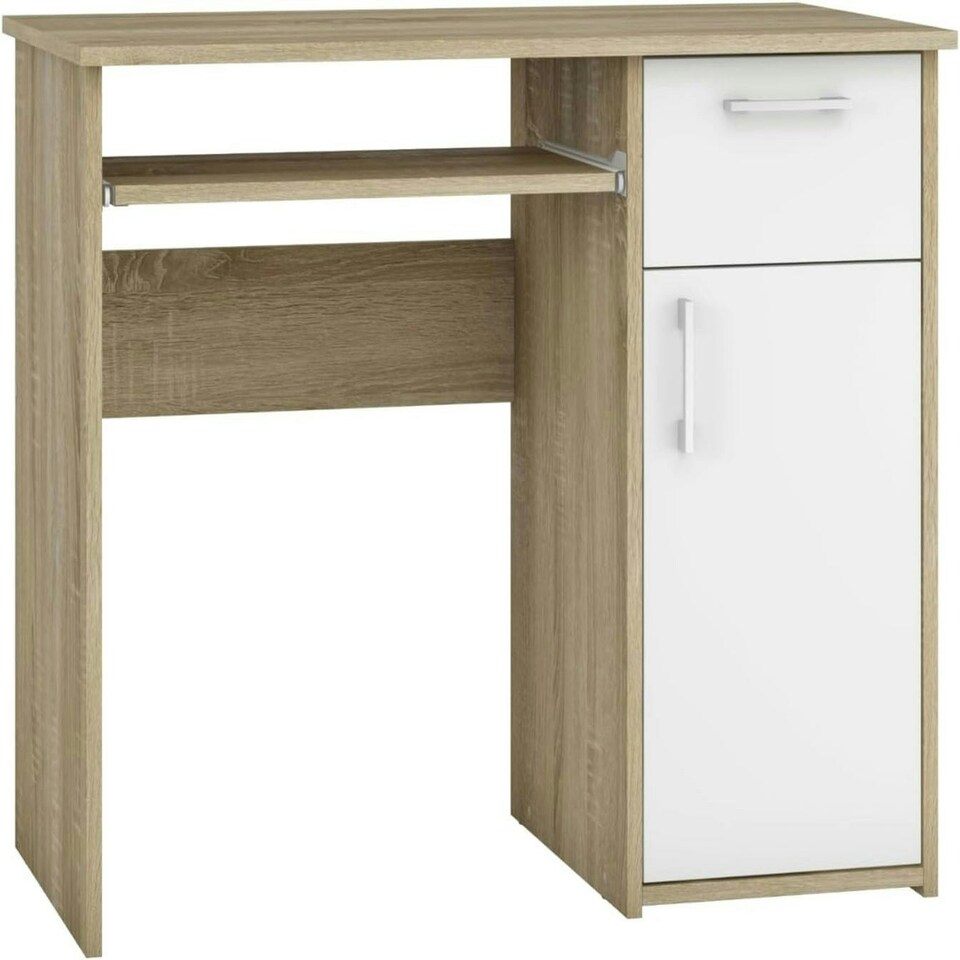 image 1 of Computer Desk Maja Sonoma Oak White (1 box) White