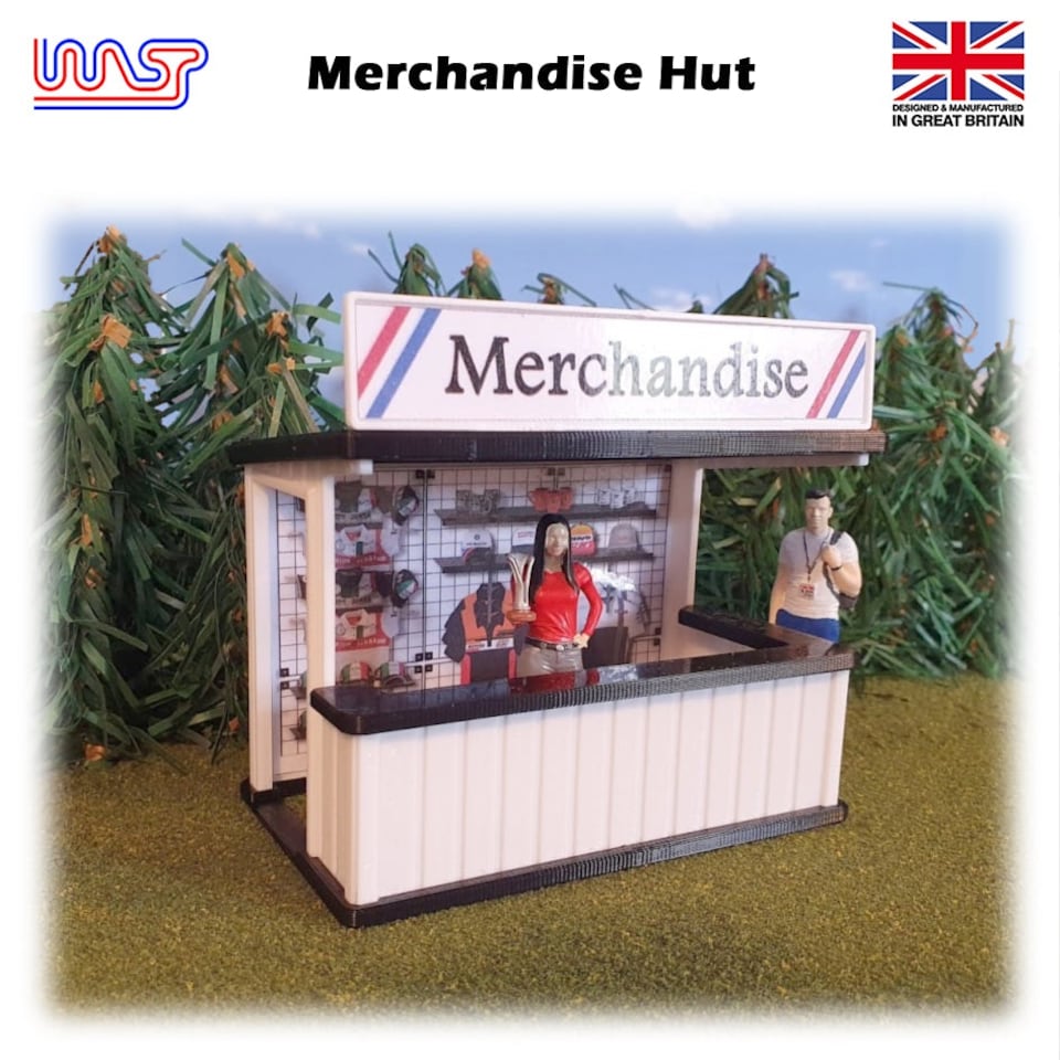 image 1 of Slot Car Track Scenery Merchandise Hut Black 1:32 Scale Wasp