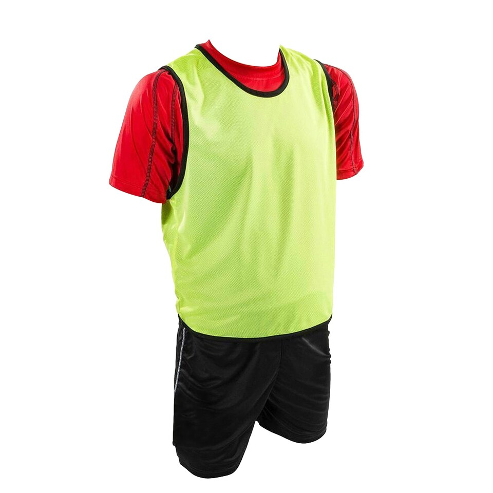 Precision Childrens/Kids Training Mesh 3 Layer Membrane Bib - Fluorescent Yellow - 4-9 Years