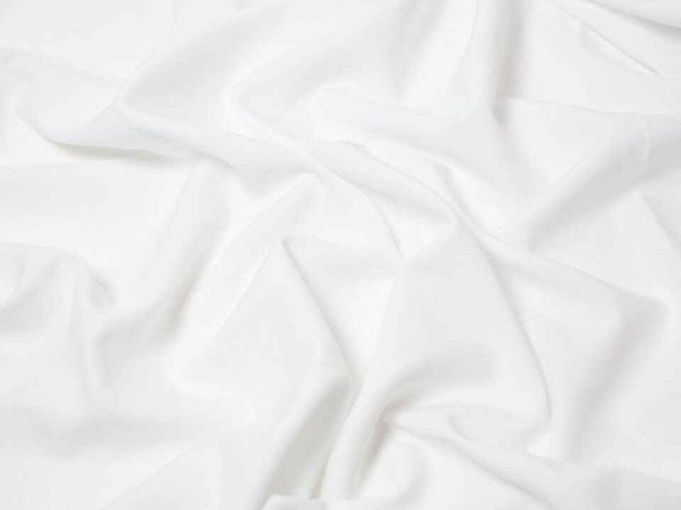 Minerva Core Range White Polyester Suiting Fabric for Dressmaking, 145cm / 57" Wide - per metre