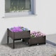 image 2 of Outsunny 2-Piece Raised Garden Bed Planter Box for Flowers, Vegetables, Herbs