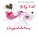 image 1 of Pink Stork New Baby Girl Congratulations Card