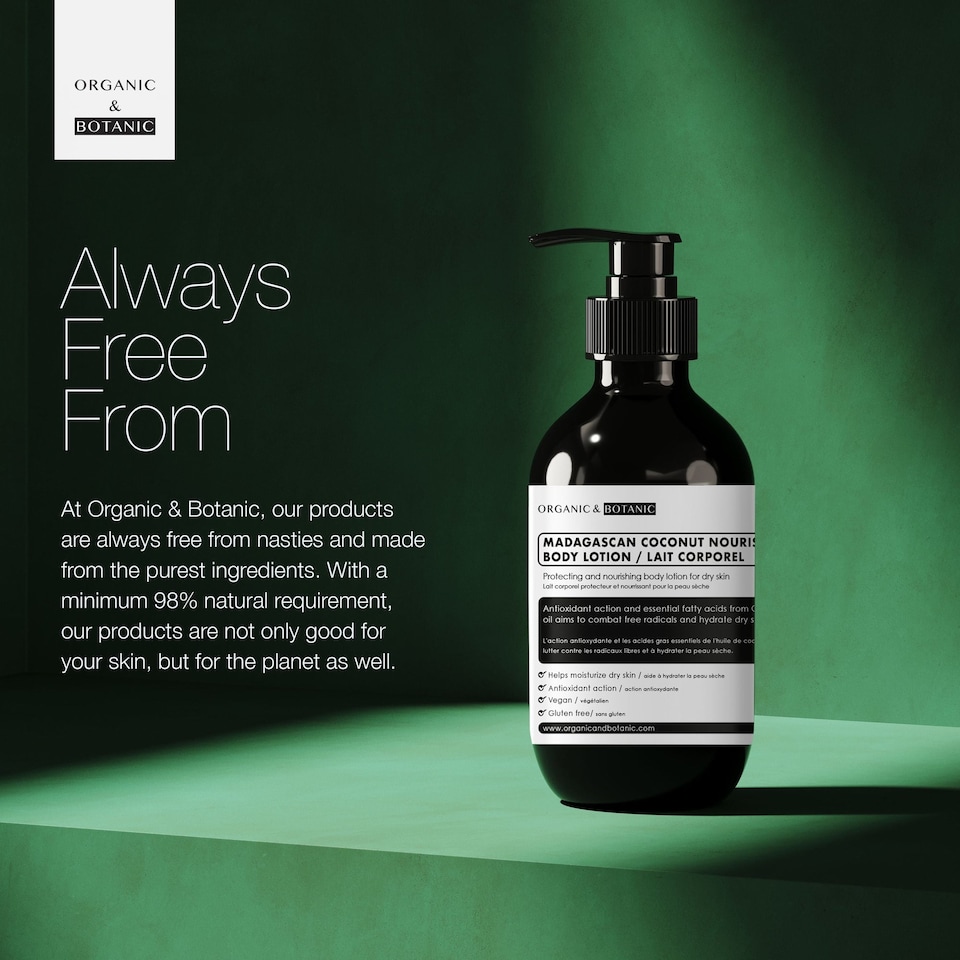 image 1 of Organic & Botanic Madagascan Coconut Body Lotion 500ml