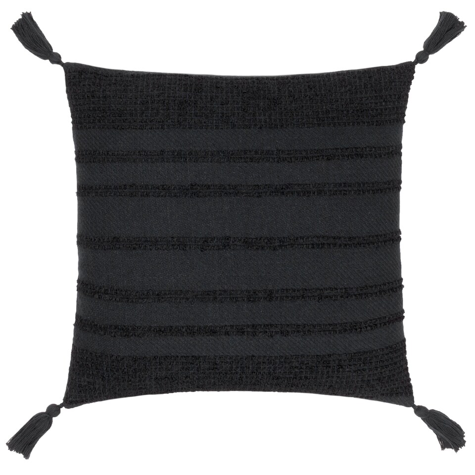 image 1 of Yard Larch Woven Cushion, Black, 45 x 45cm