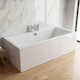 image 3 of Balterley Modern Double Ended Straight Shower Bath (Tap, Waste and Panel Not Included) | White | White | 1800 x 800 x 400mm | 1