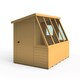 image 3 of Iceni 8 x 6 Feet Potting Shed Pre Hung Doors with Opening Glass Side Window Style A | Brown | Honey Brown