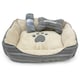 image 1 of 3pc Pet Bed Set - 70cm x 50cm Grey | One Size