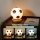 image 3 of ValueLights Dougie Football Dimmable Matte White Illuminated Decoration with Multicolour Globe Shade and Integrated LED 1W Warm White 6000K Bulb