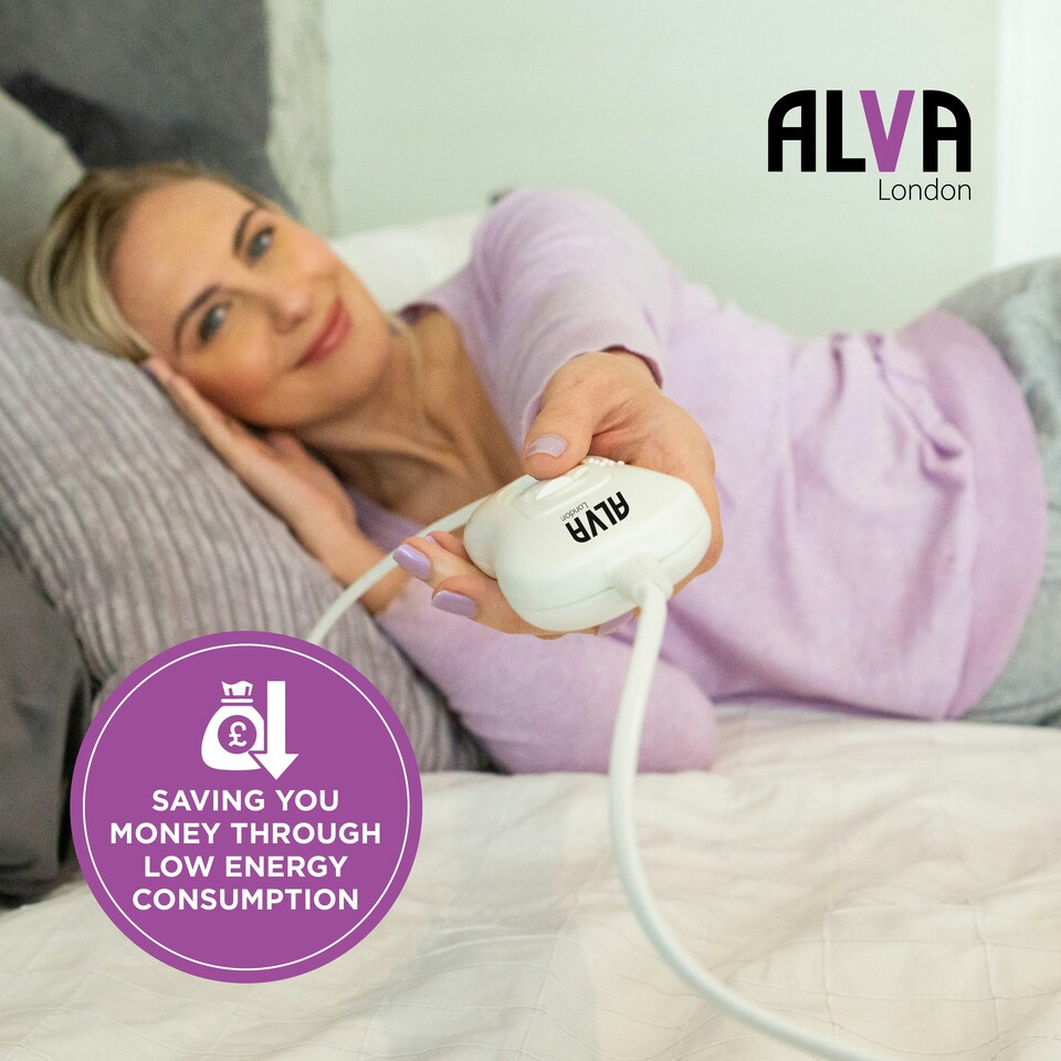 image 1 of Electric Under Blanket - Single - Tie-Down - 60x120cm - Single Controller White