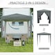 image 3 of Outsunny 2mx2m Pop Up Gazebo Party Tent Canopy Marquee with Storage Bag Grey
