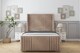 image 1 of Sloomy Camden Mink Naples Bed Frame With 50"  Upholstered Wingback Headboard 2'6 Small Single