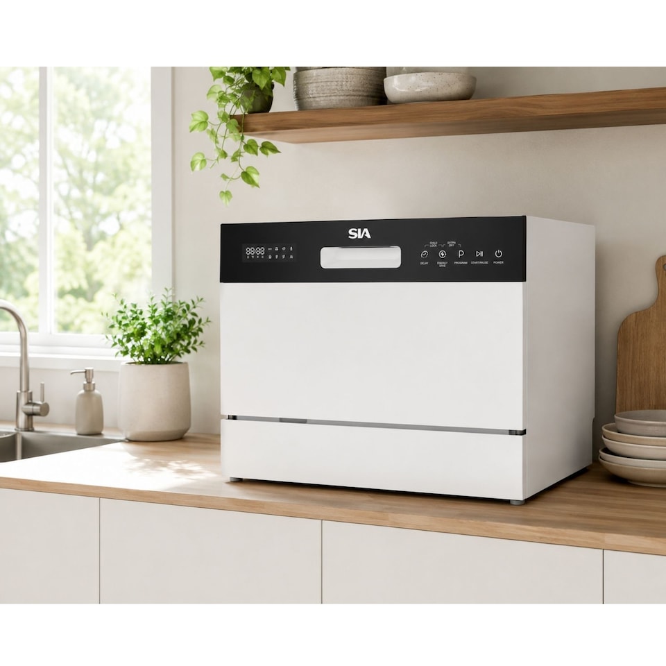 image 1 of Table Top Dishwasher, 6 Place Settings, 8 Programs, White - TTD6WH