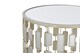 image 4 of Champagne Silver Finished  Small Side Table,Mirrored Glass Topped Round Table,Decorative Table,Coffee Table | Silver