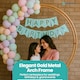 image 8 of Dual Circle Arch Stand Party Background Decoration, Garden Arbors - 260x220cm