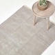 image 1 of Homescapes Light Grey 100% Cotton Plain Chenille Rug with Natural Trim - 90 x 150 cm Grey | 90 x 150 cm