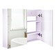 image 1 of HOMCOM Bathroom Mirror Cabinet Wall Mounted, 80 x 15 x 60 cm, White