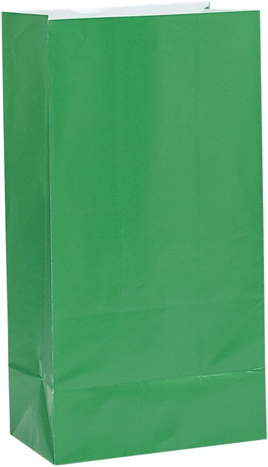 image 1 of Green Paper Party Bag - Pack of 12