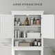 image 4 of HOMCOM Over Toilet Storage Unit, 3-Tier Washing Machine Cabinet, Freestanding Space Saver Dryer Cabinet with Adjustable Shelf for Bathroom Laundry | White | White