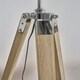 image 1 of ValueLights Modern Distressed Wood And Silver Chrome Tripod Table Lamp Base