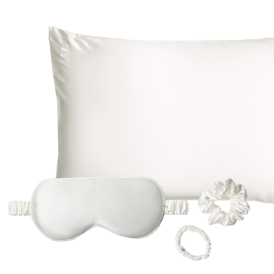 image 1 of Silk Addict 100% Mulberry Gift Set - Ivory