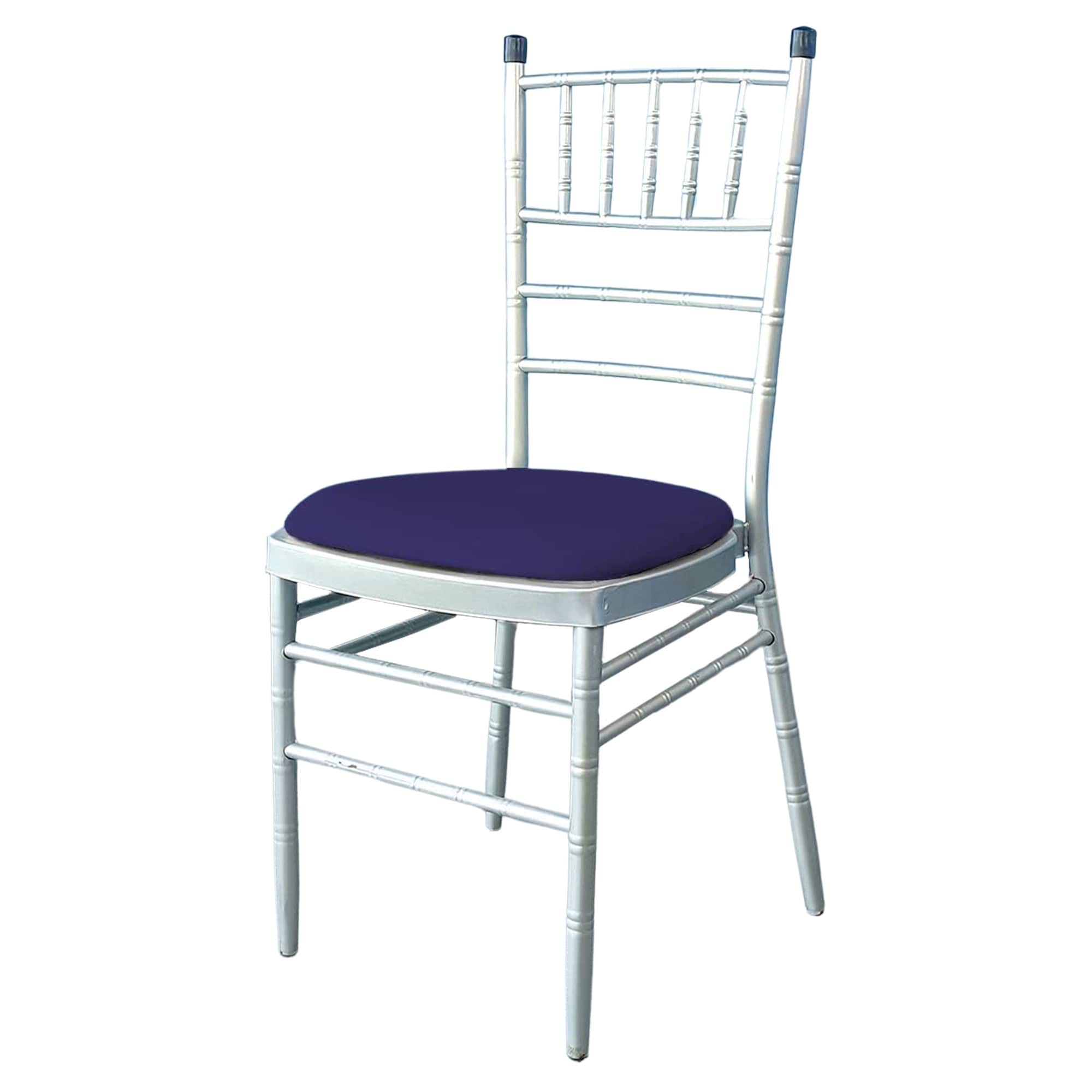 Neel Blue High Back Spandex Dining Chair Pad Covers Removable & Washable Slipcovers in Violet