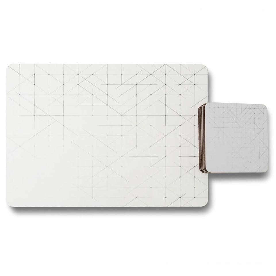 image 1 of Geometric simple minimalistic (Placemat & Coaster Set)