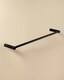 image 2 of Cosmic Towel Wall Mounted Rail with Stainless Steel Dull Black 40 cm