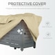image 5 of Outsunny Outdoor Gas Fire Pit Table Smokeless Firepit w/ Rain Cover, Lid, Grey
