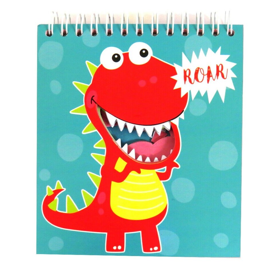 Games Dino Die Cut Notepad - Red/Green/Yellow - One Size