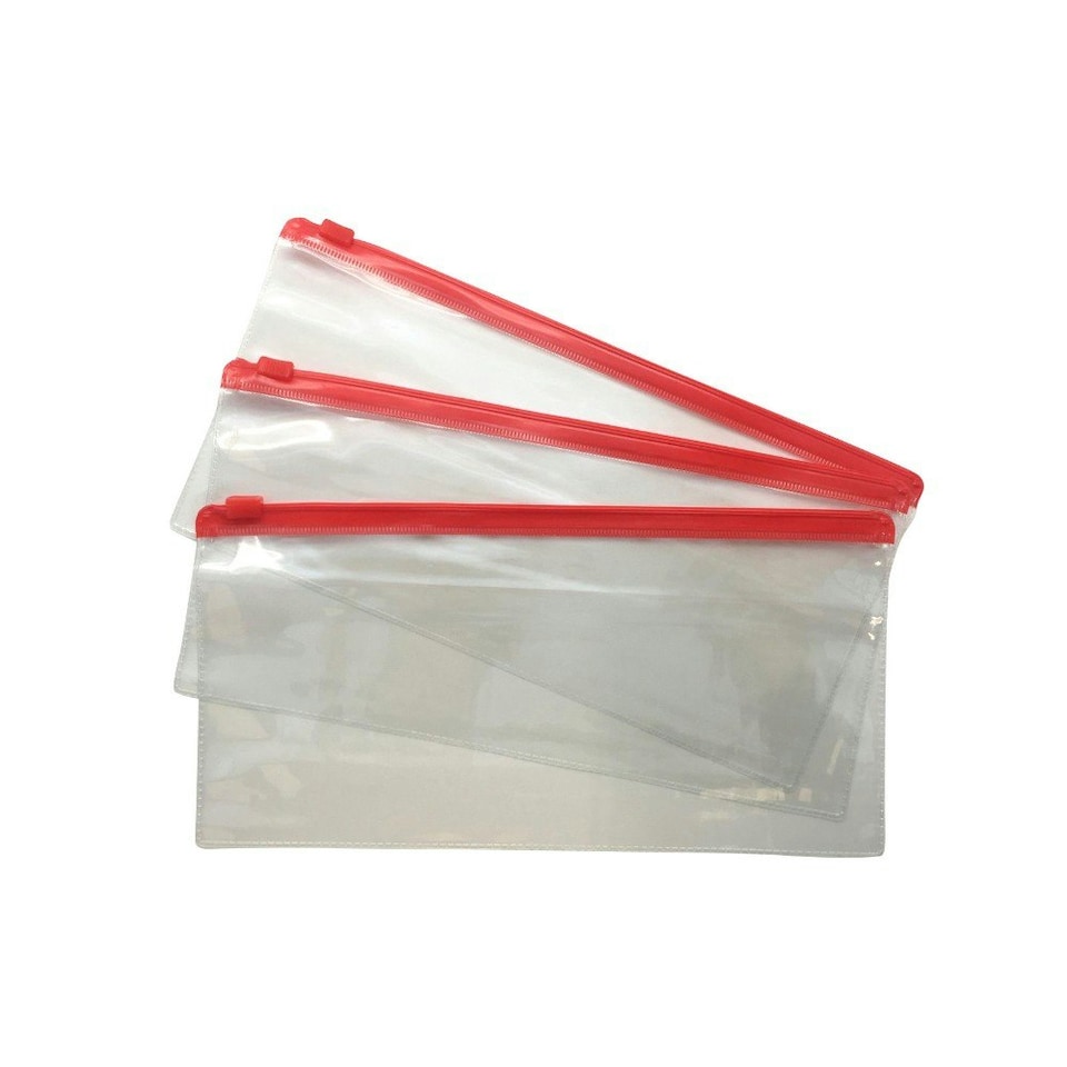 image 1 of Pack of 12 DL Red Zip Zippy Bags - Janrax 708513