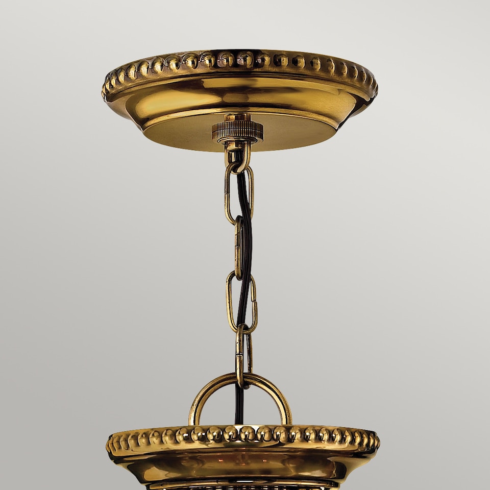 image 1 of Cambridge 3 Light Small Ceiling Pendant Polished Brass, E14