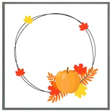 Pumpkin (Picture Frame) Grey | S