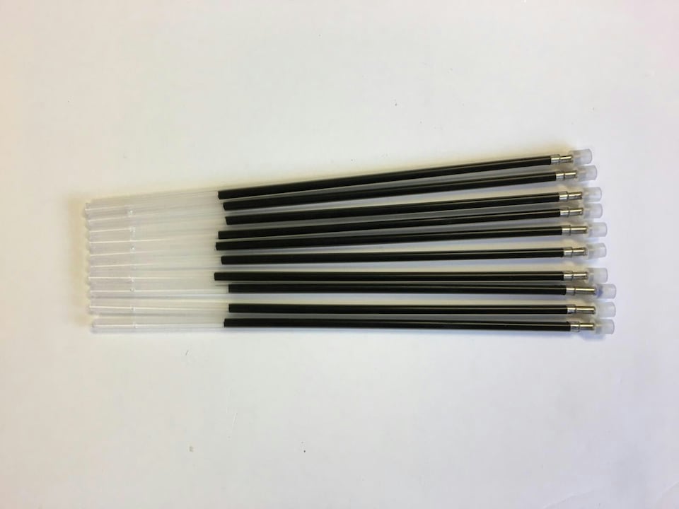 image 1 of Pack of 10 Black 13cm Ballpoint Pen Refills by Janrax