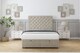 image 1 of Sloomy Mayfair Cream Plush Ottoman Bed With Mattress With 26" Strutted Headboard 5' King