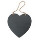 image 1 of Nicola Spring Slate Heart Hanging Notice Board - 24.5 x 24.5cm - Natural