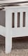 image 2 of 5ft King Size White Shaker Wood Wooden Bed Frame Bedstead High Foot End