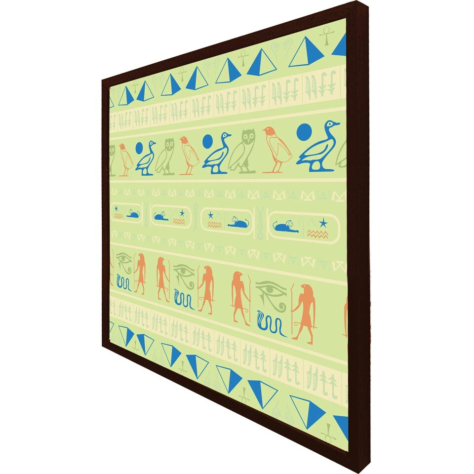 image 1 of Hieroglyphic egyptian language symbols (Picture Frame) Brown / L