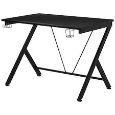 HOMCOM Gaming Desk Computer Table with Cup Holder, Headphone Hook