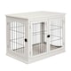 image 1 of PawHut Dog Crate Puppy Cage End Table Design for Medium Dog White