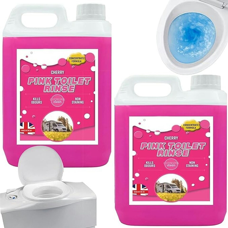 image 1 of 1 x 5L Powerful Pink Disinfectant For Portable Toilets & Motor Homes Concentrated Formula Targets Bad Odours