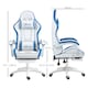 image 7 of Vinsetto Racing Style Gaming Chair with Reclining Function Footrest, Blue